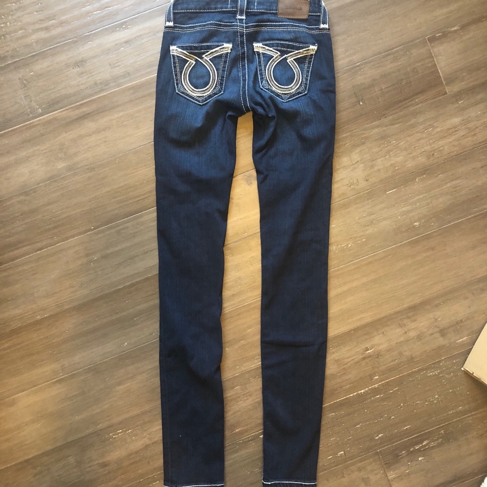 BIG STAR SKINNY JENAE LOW-RISE DARK JEANS 24 L
